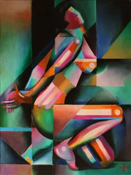 Levendige geometrische dans