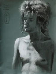 Schaduwportret met wild haar