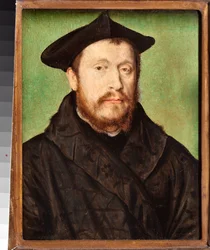 Portret van een man. Schilderij door Corneille de Lyon