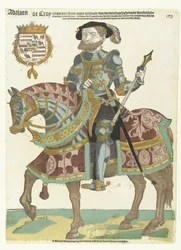 Portret van Adriaen de Croy te paard