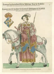 Portret van Eleonora van Frankrijk te paard