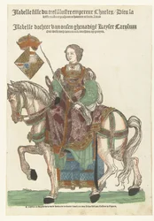 Portret van prinses Isabella te paard