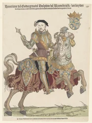 Portret van Koning Hendrik II van Frankrijk te paard, 1542-1543