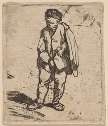 Man in een Korte Mantel