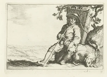 Een rustende marskramer (16 prenten uit verschillende series van Cornelis en Frederik Bloemaert)