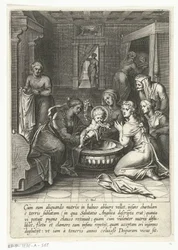 Thomas eet een papier met Ave Maria