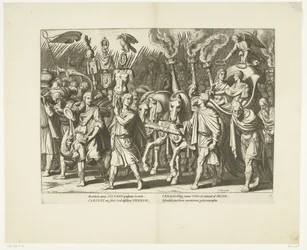 Triomfwagen van Karel V en Ferdinand, na de bevrijding van Wenen van de Turken, ca. 1532, nr. 7