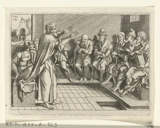 Paulus preekt in de synagoge