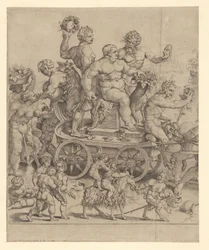Triomf van Bacchus (linker plaat)