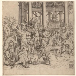 Triomf van Bacchus (rechter plaat)