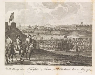 Franse troepen verlaten Landrecy, 1794