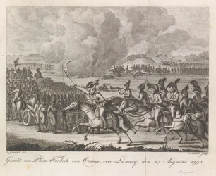 Prins Willem George Frederik in de slag bij Lannoy, 1793