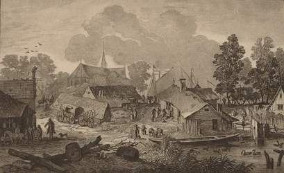 Dorp met Vijver, ca. 1782