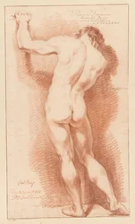 Staand mannelijk naakt, op de rug gezien (1e prijs 1771)