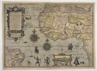 Een 16e-eeuwse kaart van Afrika.