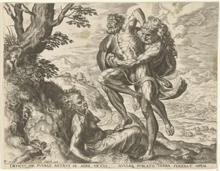Hercules worstelt met Antaeus
