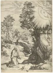 Landschap met het visioen van de H. Franciscus van Assisi