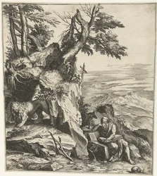 Landschap met lezende Hieronymus