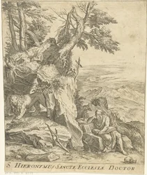 Landschap met lezende Hieronymus