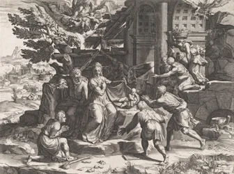 De aanbidding van de herders, 1569