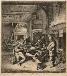 Vioolspeler in een herberg