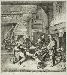 Vioolspeler in een herberg