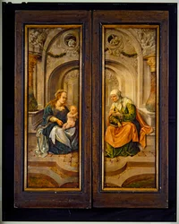 Kruisiging Drieluik (paneel, centraal)