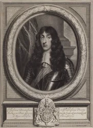 Henry Stuart, Hertog van Gloucester, jongste zoon van koning Charles I (gravure)