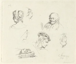 Studieblad met verschillende koppen