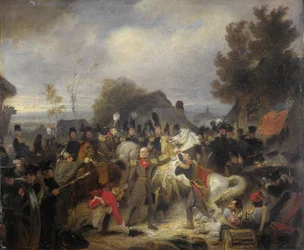 De Prins van Oranje verwisselt zijn gewonde paard bij Boutersem