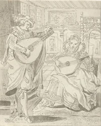 Luitspelende heer en dame