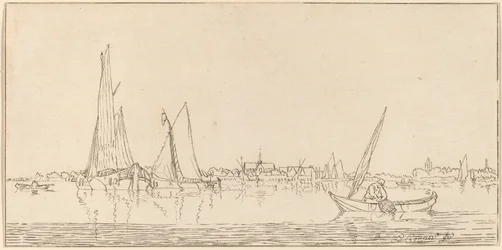 Rivier met stad