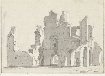 De ruïne van de abdij te Rijnsburg