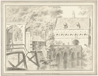 Voorpoort van het kasteel te Buren