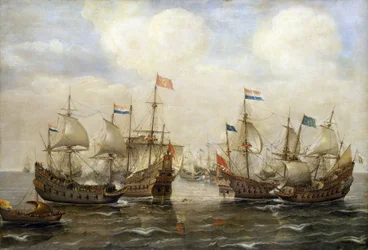 Een botsing tussen de Spanjaarden en de Nederlanders, rond 1630