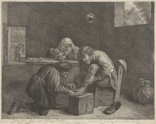 Man bij een arts (Vre, seca, purga, cura Chirurge! dolori)