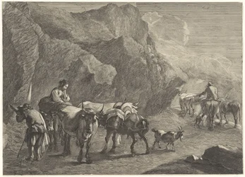 Rotslandschap met herders