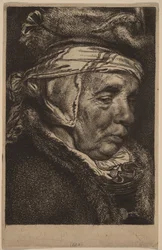 Hoofd van een oude vrouw (Visschers moeder)