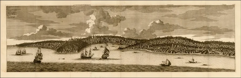 1698 zicht op Constantinopel door Cornelis De Bruyn