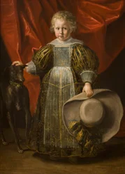 Portret van een jongen met een hond