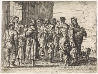 Bedelaars voor een klooster