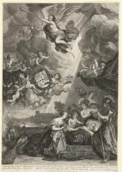 Allegorie op de geboorte van prinses Maria Amalia, dochter van Hendrik Casimir, 1689