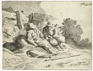 Landlieden langs de kant van de weg