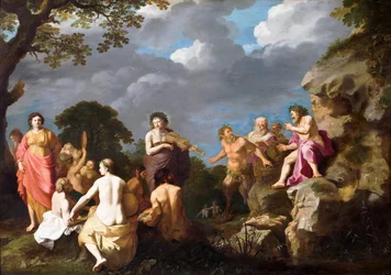 De muzikale wedstrijd tussen Apollo en Marsyas, 1630