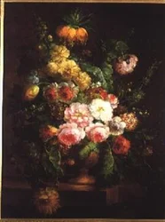 Urn met bloemen