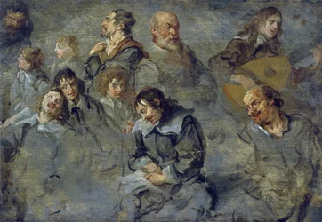 Studies van mannelijke hoofden
