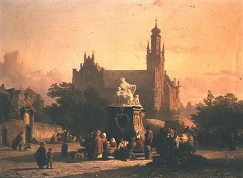 Een stadsplein