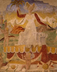 Triomf van Ceres, scène uit de maand augustus (detail)