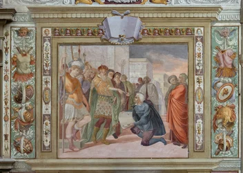 Presentatie van een project aan de koning, c.1589-94 (fresco)