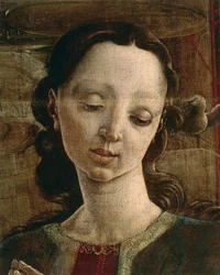 Annunciatie, orgelluik in de Kathedraal van Ferrara (detail)